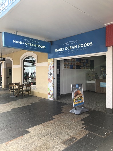 シドニーのマンリービーチのフィッシュアンドチップスのお店「Manly Ocean Foods」
