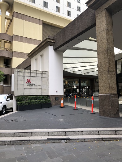 マリオットシドニーハーバーホテル（Marriott Sydney Harbour Hotel）入り口