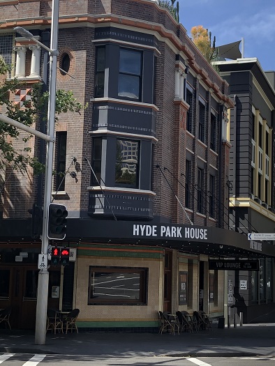 シドニーハイドパークの「Hyde Park Hotel」