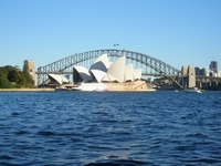 シドニーのオペラハウスとハーバーブリッジ
