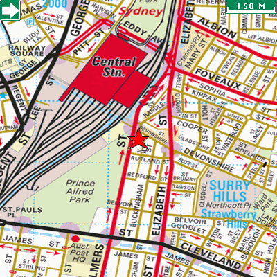 �V�h�j�[�̃p�u�F���C�����G�L�W�r�V�����z�e��Royal Exhibition Hotel�̒n�}
