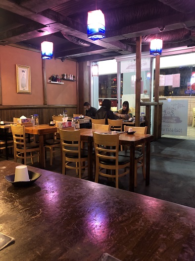 韓国レストラン「JooMak Korean Restaurant」の店内