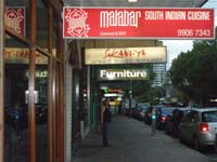 シドニーのインド料理レストラン：Malabar
