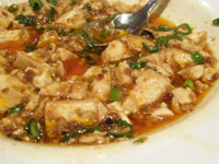 グリーブの四川料理レストランのマーボー豆腐
