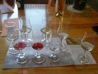 ハンターバレーのワイナリー：スカボロ（Scarborough）ワイナリーで試飲したグラス
